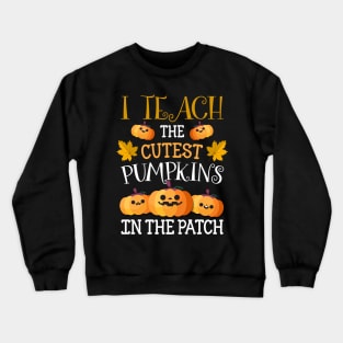 Halloween Shirt Pre-K Teacher Tshirt Cutest Pumpkins Gift Crewneck Sweatshirt